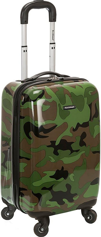 Safari Hardside Spinner Wheel Luggage, Blue Leopard, Carry-On 20-Inch