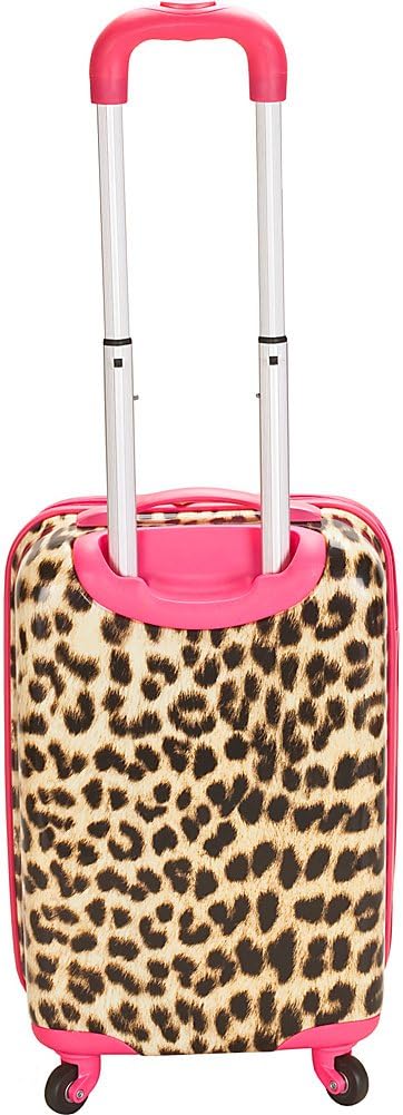 Safari Hardside Spinner Wheel Luggage, Blue Leopard, Carry-On 20-Inch