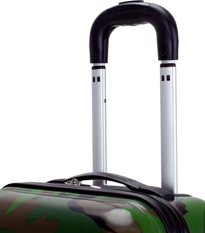 Safari Hardside Spinner Wheel Luggage, Blue Leopard, Carry-On 20-Inch