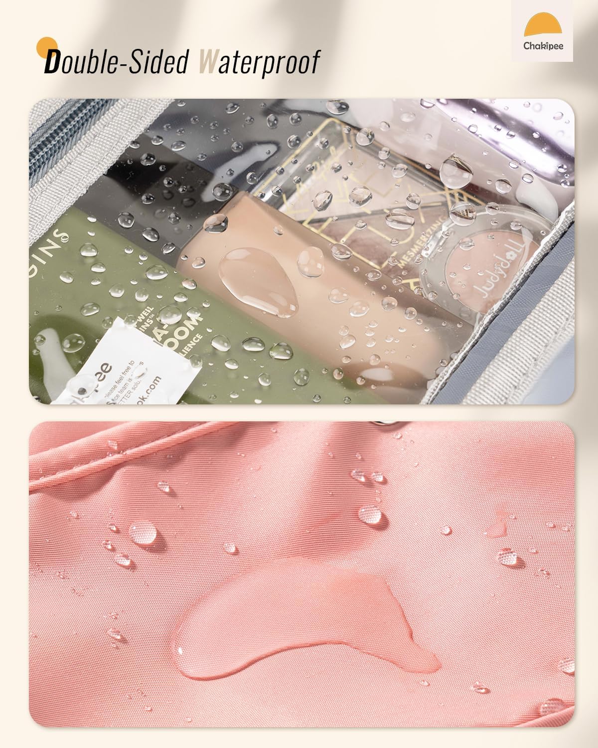 Travel Hanging Toiletry Bag for Women - Waterproof Cosmetic Organizer with Clear Window, Lightweight Bathroom Bags for Essentials, Makeup, Shampoo, Toiletries Pink, Medium