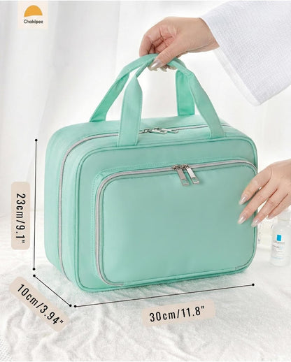 Travel Hanging Toiletry Bag for Women - Waterproof Cosmetic Organizer with Clear Window, Lightweight Bathroom Bags for Essentials, Makeup, Shampoo, Toiletries Pink, Medium