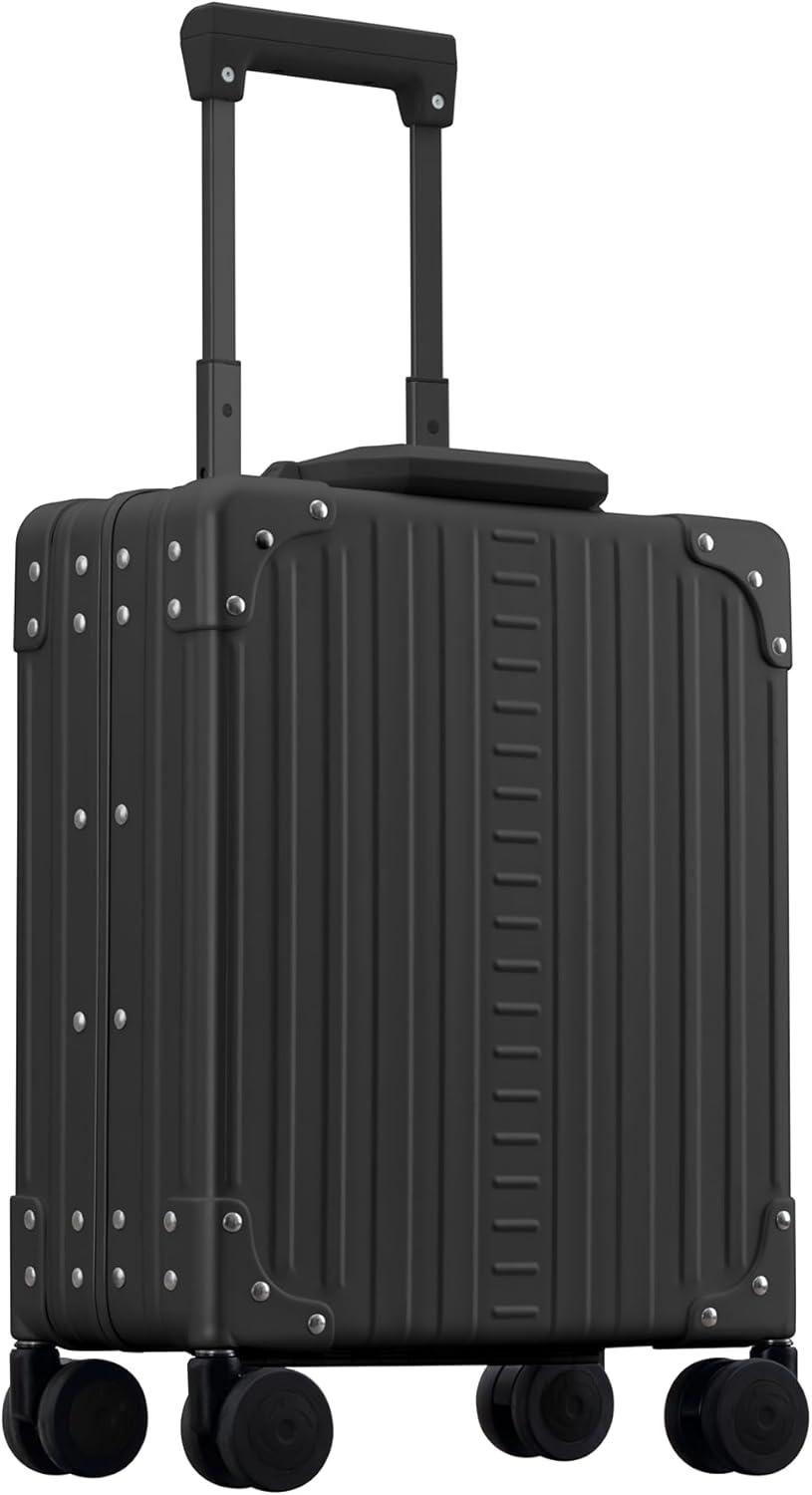 All Aluminum Lightweight 16" Premium Vertical Underseat Carry-on Luggage - Business Briefcase with Wheels - Hardshell Suitcase