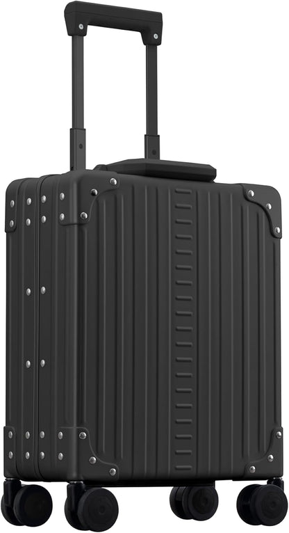All Aluminum Lightweight 16" Premium Vertical Underseat Carry-on Luggage - Business Briefcase with Wheels - Hardshell Suitcase
