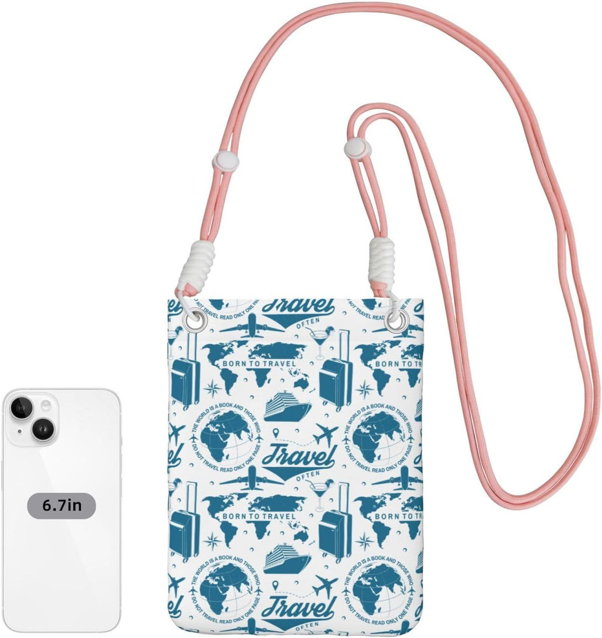 Air Travel for Crossbody Phone Bag, Small & Lightweight Crossbody Purse for Women with Adjustable Strap, Water-Resistant Daily Commuter Bag for Phone, Wallet, Keys
