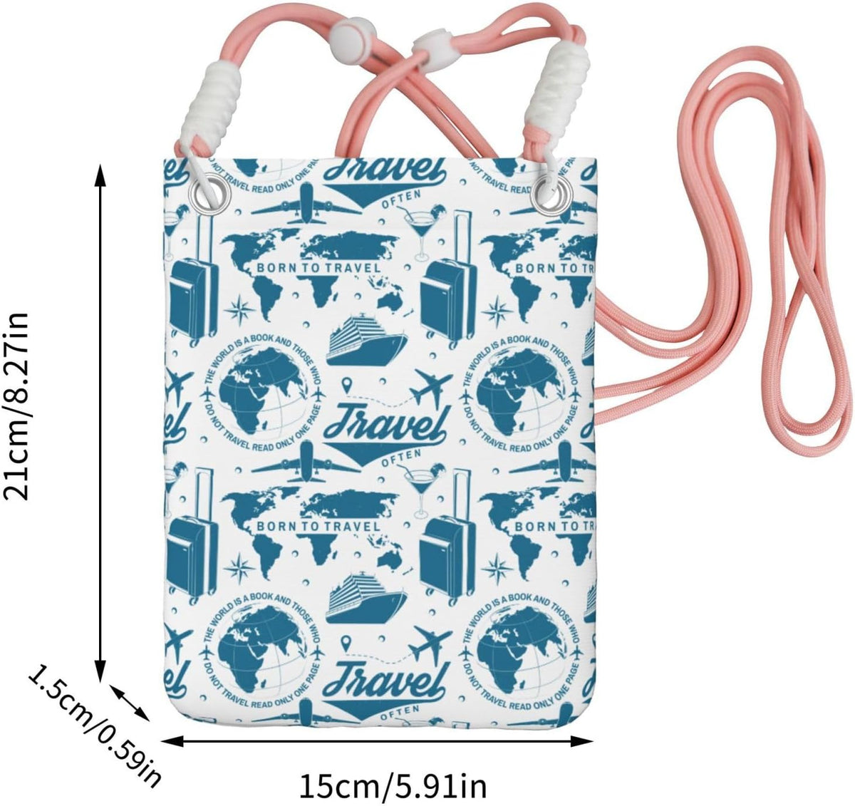 Air Travel for Crossbody Phone Bag, Small & Lightweight Crossbody Purse for Women with Adjustable Strap, Water-Resistant Daily Commuter Bag for Phone, Wallet, Keys