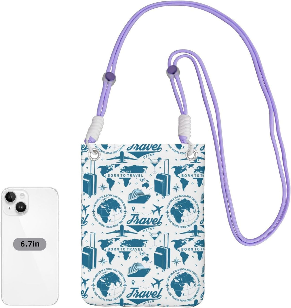 Air Travel for Crossbody Phone Bag, Small & Lightweight Crossbody Purse for Women with Adjustable Strap, Water-Resistant Daily Commuter Bag for Phone, Wallet, Keys