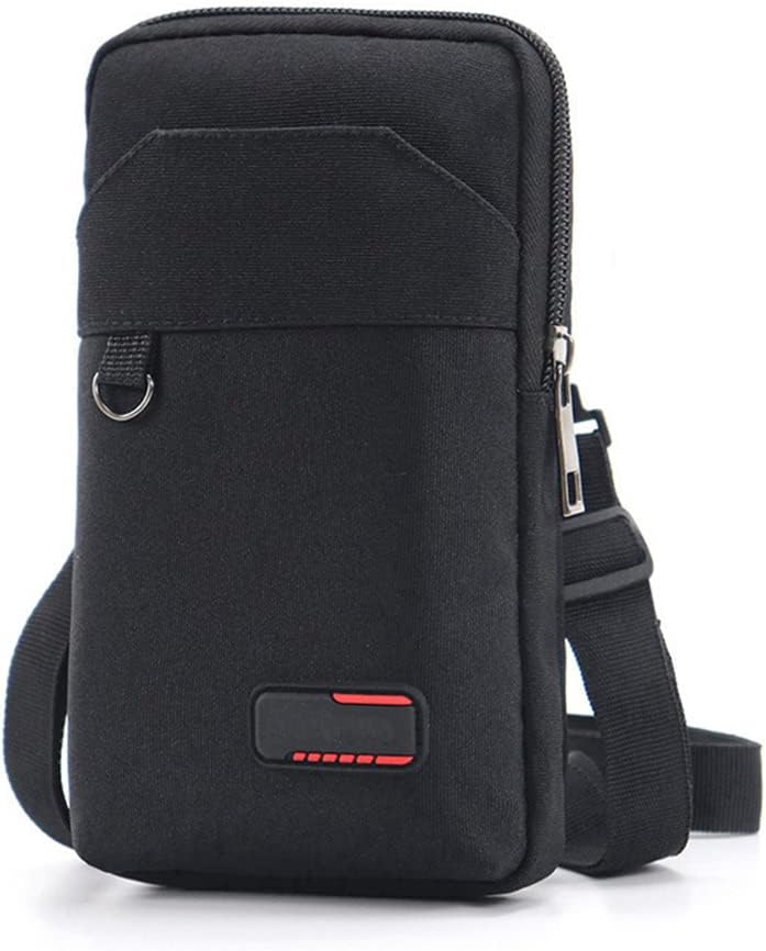 Travel Cell Phone Pouch Belt Pouch, Phone Holster Crossbody Bag with Shoulder Strap for iPhone Case Holder for Hand with Neck Lanyard Smartphone Walking Passport Wallet (Blue A)