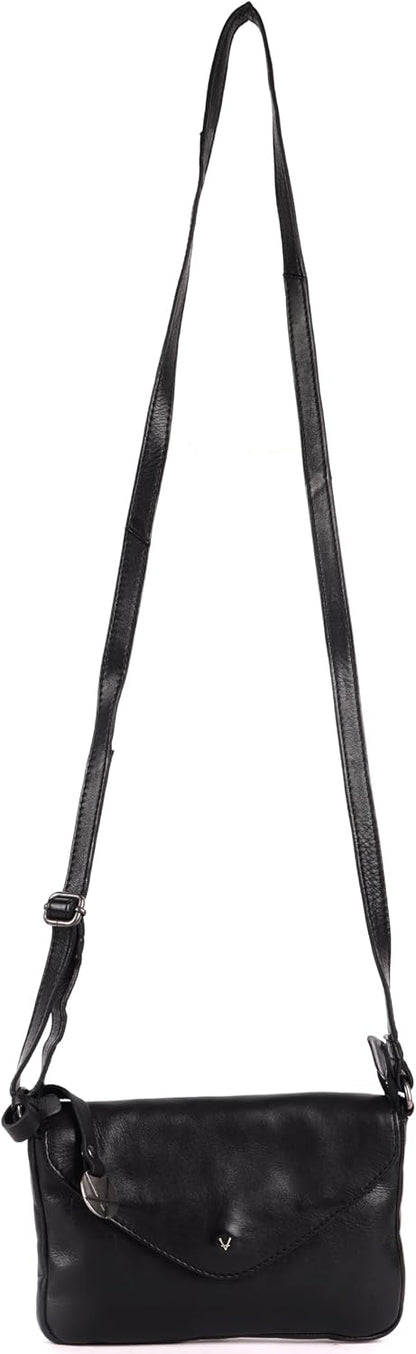 Genuine Italian Leather Small Crossbody Sling Bag RFID Protected Trendy Casual Office with Adjustable Strap