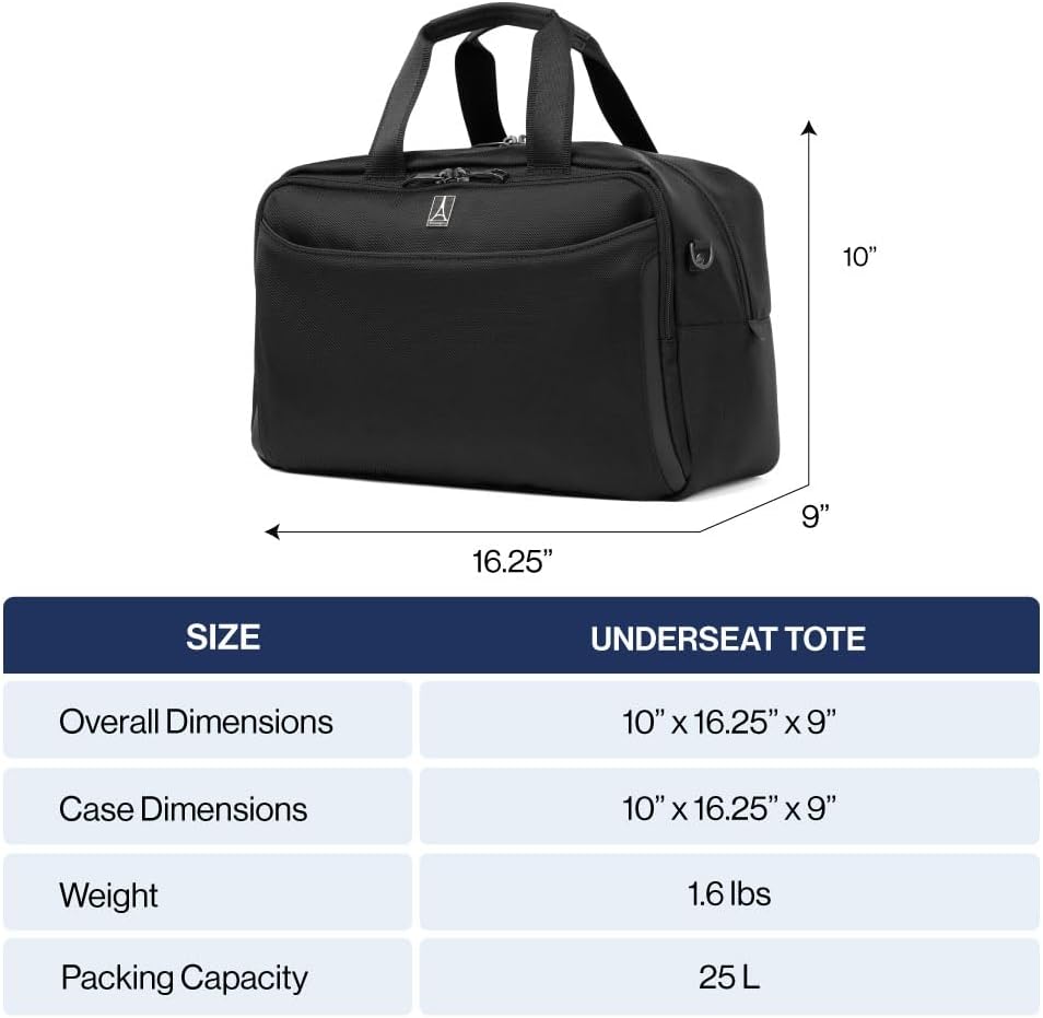 Crew Classic Lightweight Softside Luggage, Underseat Travel Tote Bag, Men and Women, Patriot Blue