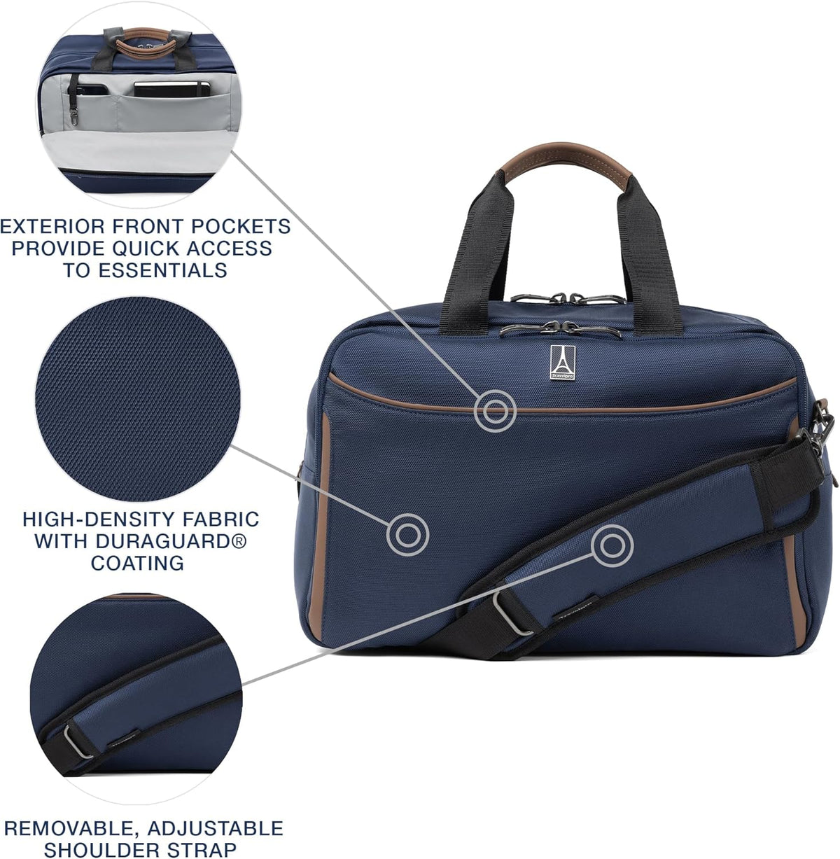 Crew Classic Lightweight Softside Luggage, Underseat Travel Tote Bag, Men and Women, Patriot Blue