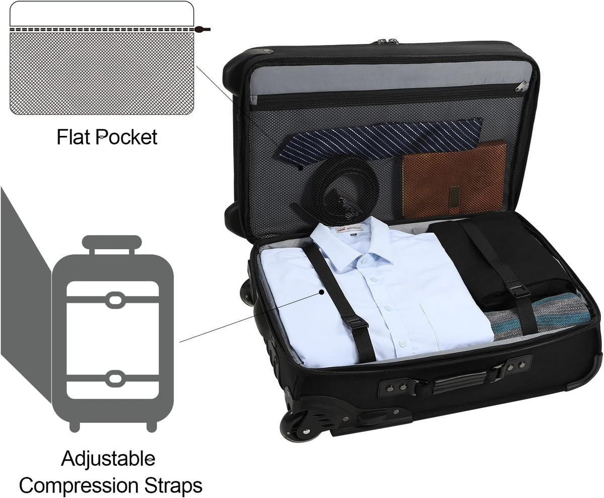 Women's 2-in-1 Convertible Garment Bag & Duffel, 45L Carry On Luggage, Anti-Wrinkle Hanging Suit Bag, Grey, 22.8x11x11.8 inch