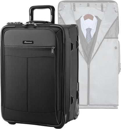 Women's 2-in-1 Convertible Garment Bag & Duffel, 45L Carry On Luggage, Anti-Wrinkle Hanging Suit Bag, Grey, 22.8x11x11.8 inch