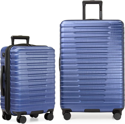 Boren Expandable Hardside Rugged Travel Luggage with 8 Spinner Wheels, Mint, Carry-on 22-Inch