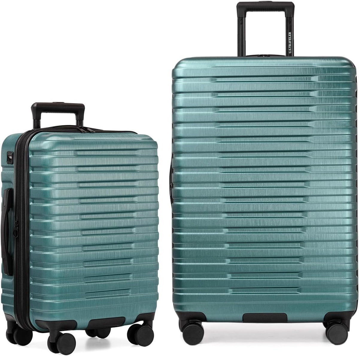 Boren Expandable Hardside Rugged Travel Luggage with 8 Spinner Wheels, Mint, Carry-on 22-Inch