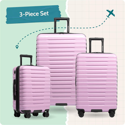Boren Expandable Hardside Rugged Travel Luggage with 8 Spinner Wheels, Mint, Carry-on 22-Inch