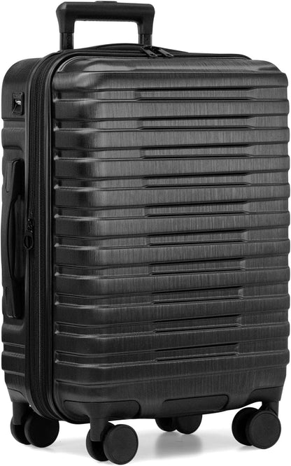 Boren Expandable Hardside Rugged Travel Luggage with 8 Spinner Wheels, Mint, Carry-on 22-Inch