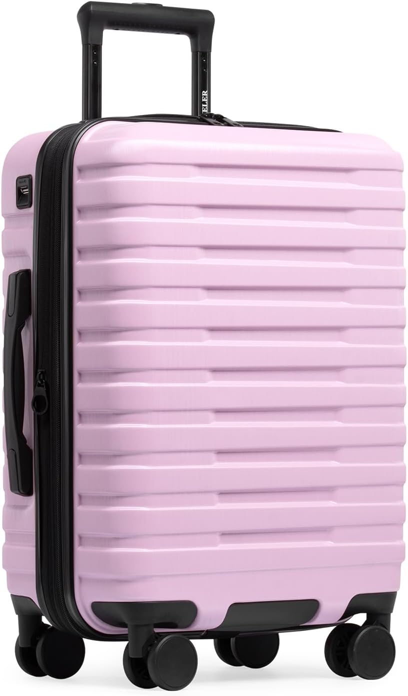 Boren Expandable Hardside Rugged Travel Luggage with 8 Spinner Wheels, Mint, Carry-on 22-Inch