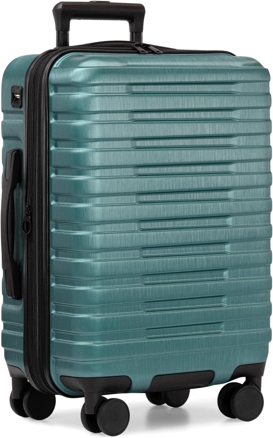 Boren Expandable Hardside Rugged Travel Luggage with 8 Spinner Wheels, Mint, Carry-on 22-Inch