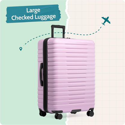 Boren Expandable Hardside Rugged Travel Luggage with 8 Spinner Wheels, Mint, Carry-on 22-Inch