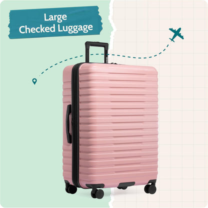 Boren Expandable Hardside Rugged Travel Luggage with 8 Spinner Wheels, Mint, Carry-on 22-Inch