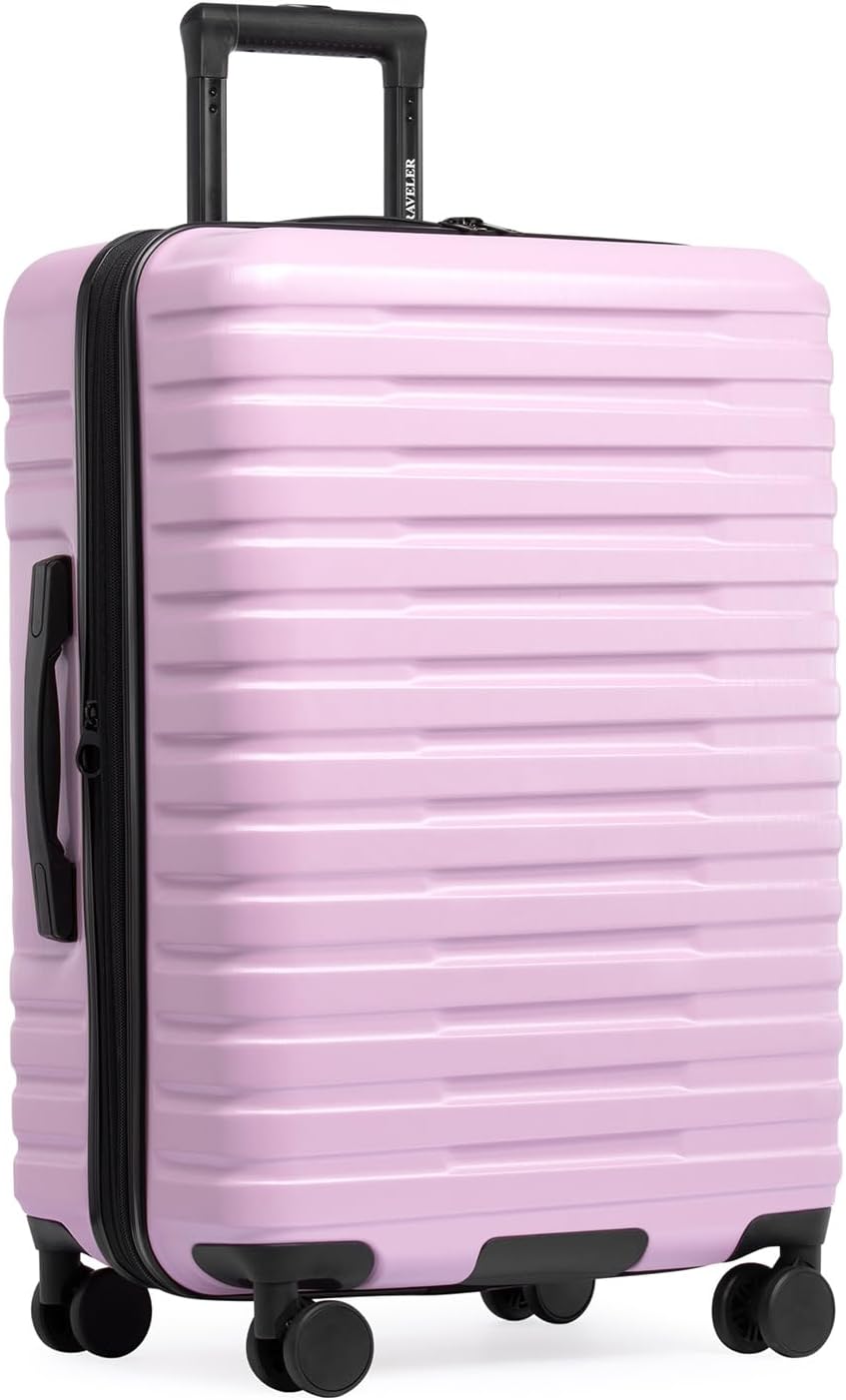 Boren Expandable Hardside Rugged Travel Luggage with 8 Spinner Wheels, Mint, Carry-on 22-Inch