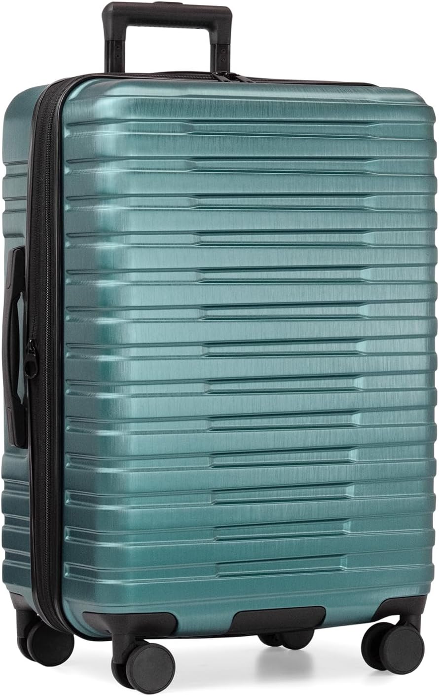 Boren Expandable Hardside Rugged Travel Luggage with 8 Spinner Wheels, Mint, Carry-on 22-Inch