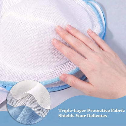 6 Pack Bra Laundry Bags for Washing Machine, Lingerie Bag for Washing Delicates Underwear Brassiere, Women's Bra Washer Protector for Laundry, Suitable for A-D Cups