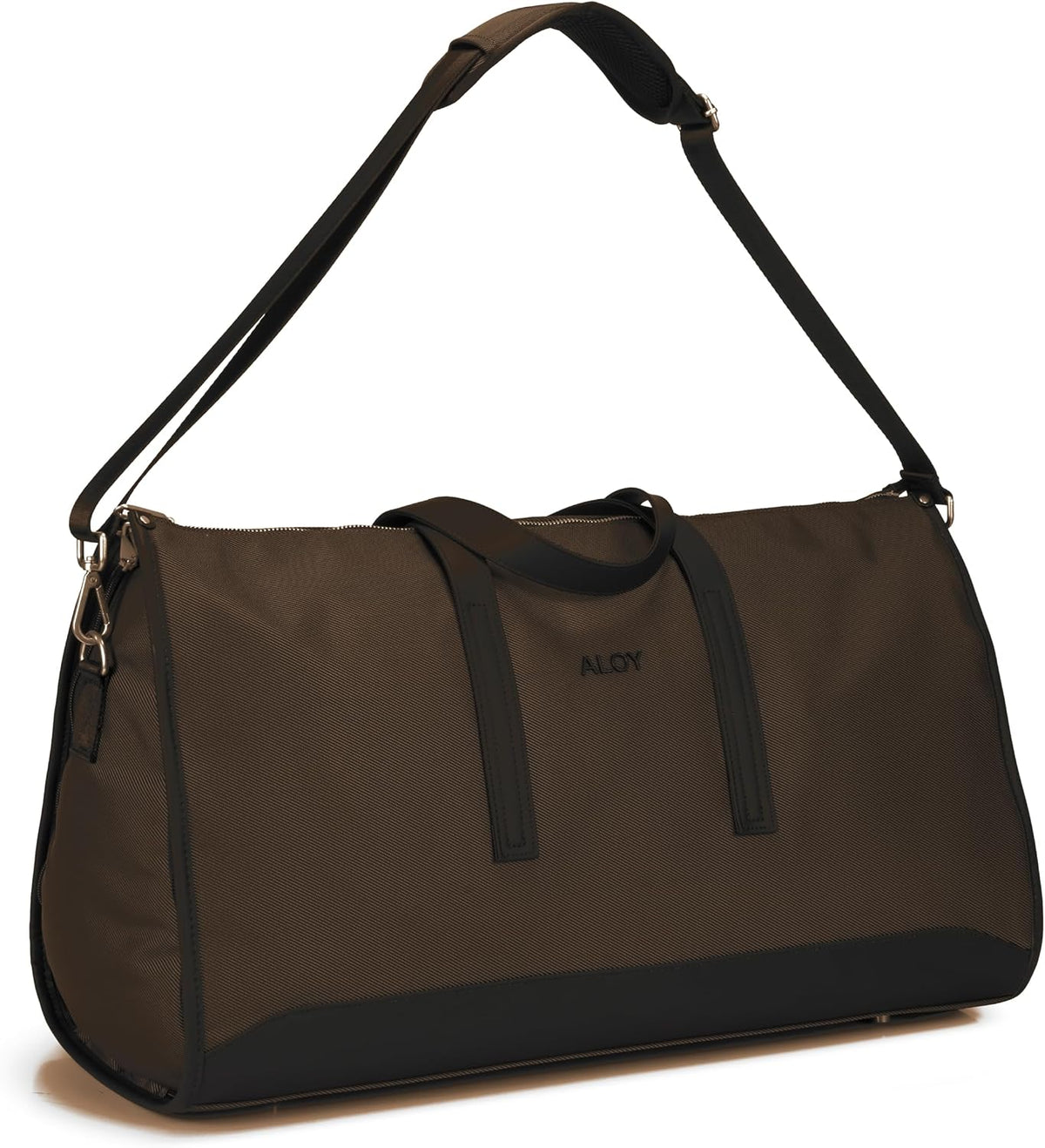 2-in-1 Garment Bag & Weekender Duffel Bag for Travel – Convertible Carry On Garment Duffle Bag for Men & Women, Wrinkle-Resistant Hanging Suit & Dress Bag (Dark Chocolate)