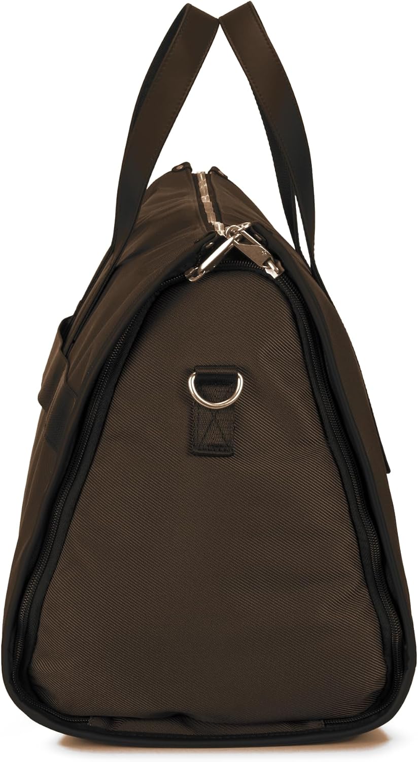 2-in-1 Garment Bag & Weekender Duffel Bag for Travel – Convertible Carry On Garment Duffle Bag for Men & Women, Wrinkle-Resistant Hanging Suit & Dress Bag (Dark Chocolate)