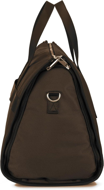 2-in-1 Garment Bag & Weekender Duffel Bag for Travel – Convertible Carry On Garment Duffle Bag for Men & Women, Wrinkle-Resistant Hanging Suit & Dress Bag (Dark Chocolate)