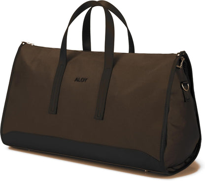 2-in-1 Garment Bag & Weekender Duffel Bag for Travel – Convertible Carry On Garment Duffle Bag for Men & Women, Wrinkle-Resistant Hanging Suit & Dress Bag (Dark Chocolate)