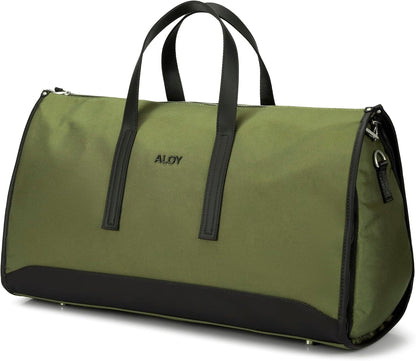 2-in-1 Garment Bag & Weekender Duffel Bag for Travel – Convertible Carry On Garment Duffle Bag for Men & Women, Wrinkle-Resistant Hanging Suit & Dress Bag (Dark Chocolate)