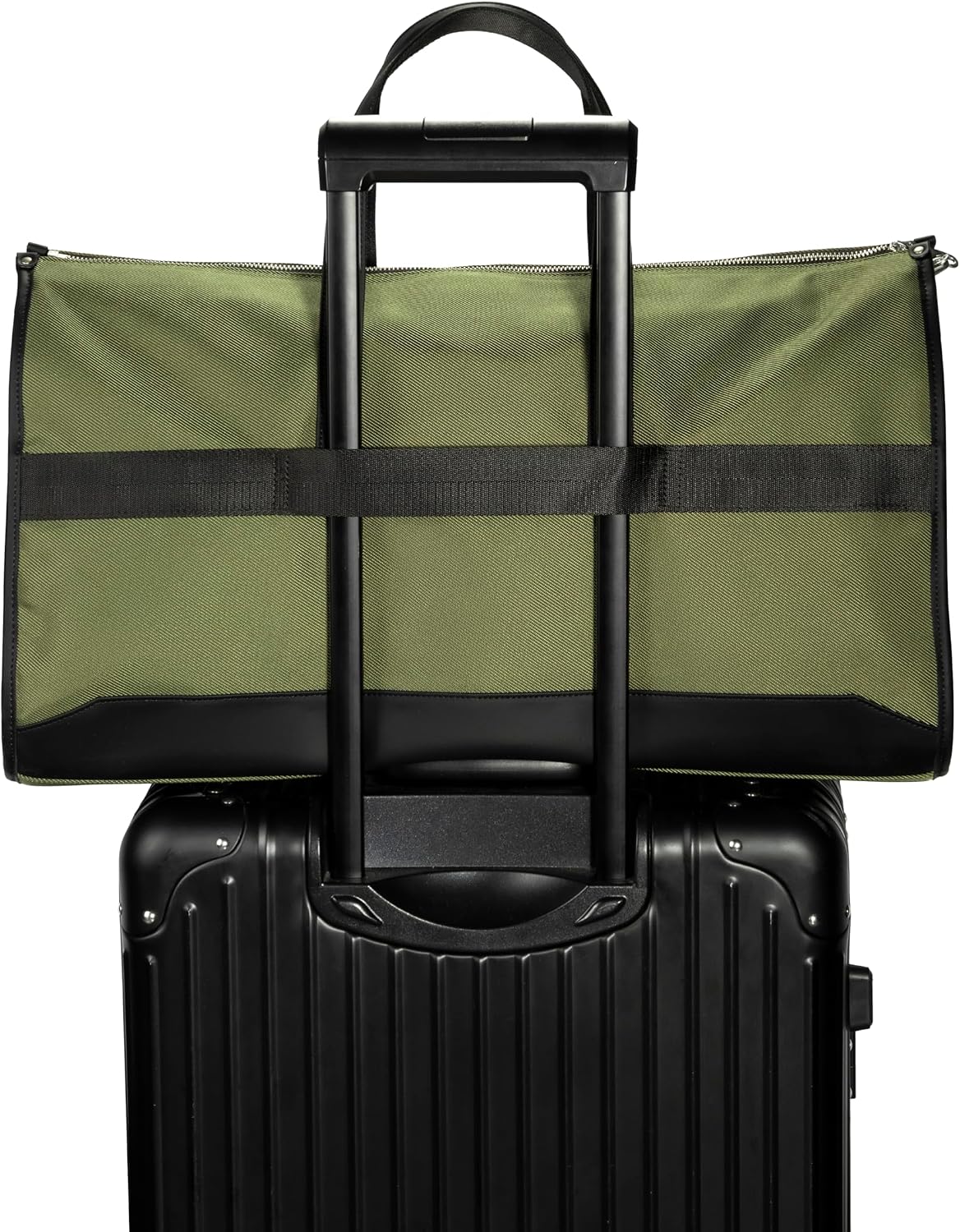2-in-1 Garment Bag & Weekender Duffel Bag for Travel – Convertible Carry On Garment Duffle Bag for Men & Women, Wrinkle-Resistant Hanging Suit & Dress Bag (Dark Chocolate)
