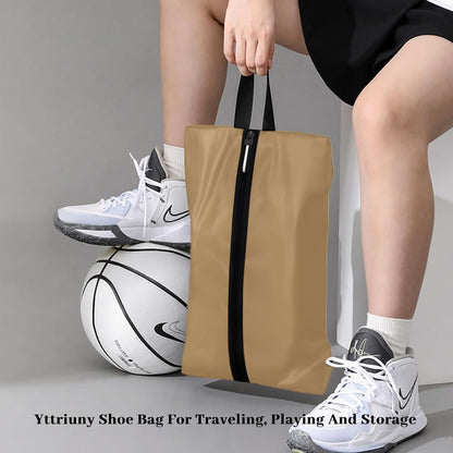 Shoe Bags for Travel Waterproof Odor Absorbing Lightweight Golf Soccer Shoe Storage Organizer Pouch with Smooth Zipper and Handle, Portable Travel Essentials (Dark Green)