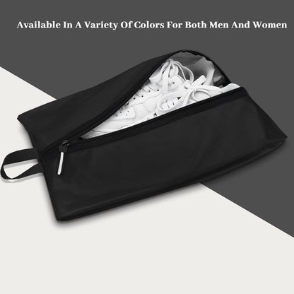 Shoe Bags for Travel Waterproof Odor Absorbing Lightweight Golf Soccer Shoe Storage Organizer Pouch with Smooth Zipper and Handle, Portable Travel Essentials (Dark Green)