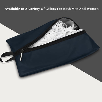 Shoe Bags for Travel Waterproof Odor Absorbing Lightweight Golf Soccer Shoe Storage Organizer Pouch with Smooth Zipper and Handle, Portable Travel Essentials (Dark Green)