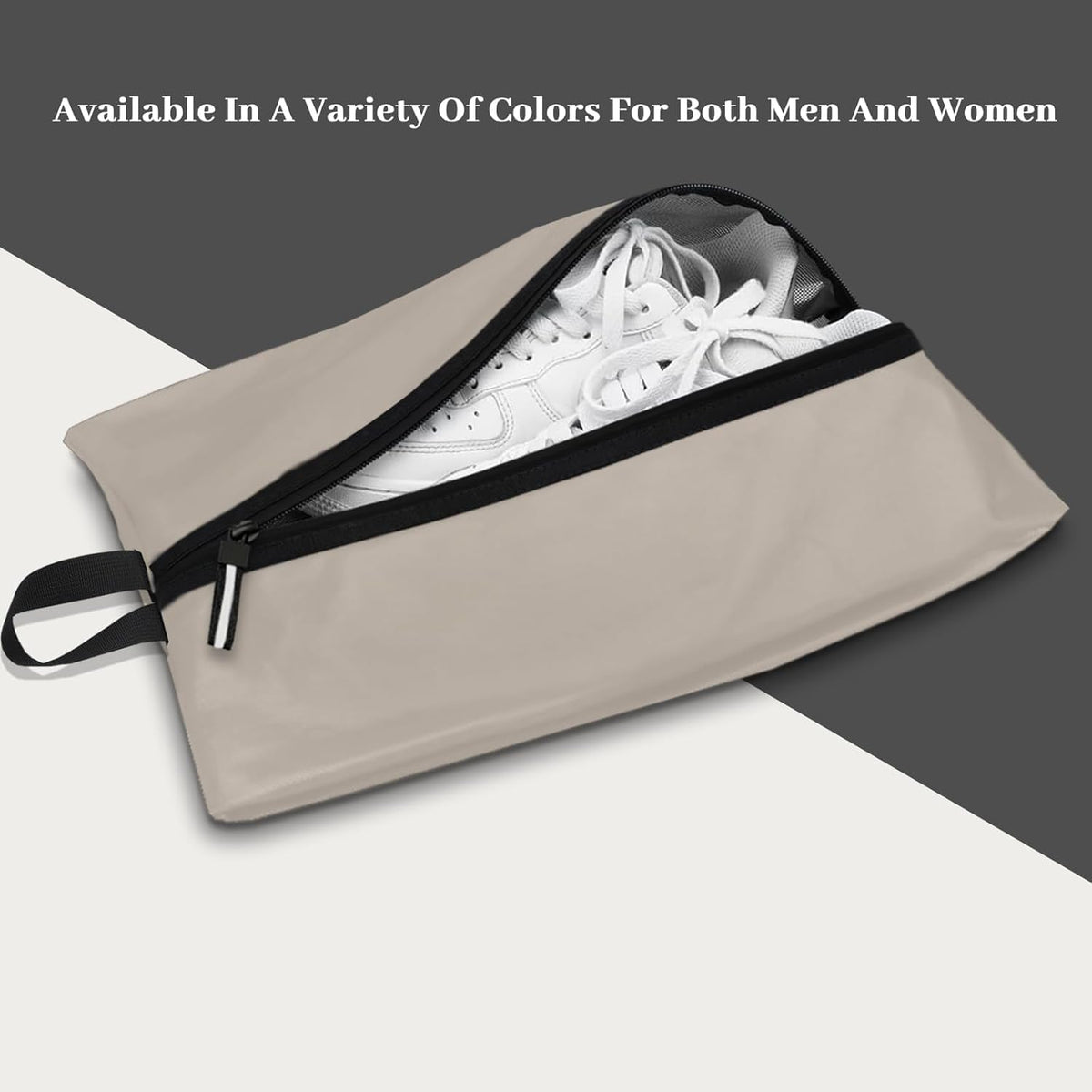 Shoe Bags for Travel Waterproof Odor Absorbing Lightweight Golf Soccer Shoe Storage Organizer Pouch with Smooth Zipper and Handle, Portable Travel Essentials (Dark Green)