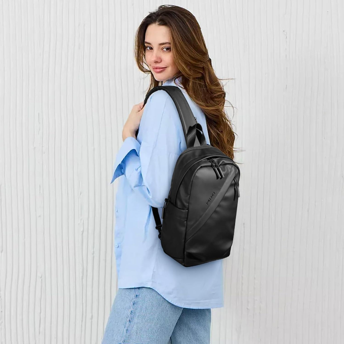 EliteSeries Sling Bag Small Casual Daypack Crossbody Chest Bag One Shoulder Travel Backpack Waterproof Lightweight Versatile-13 Inch, Black