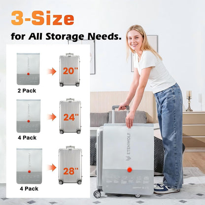 15 Pack Reusable Vacuum Storage Bags for Travel with Rechargeable Air Pump,Vacuum Compression Packing Seal for Clothes, Blankets, Seasonal Storage,Carry-On Space Saver Bags in 3 Sizes