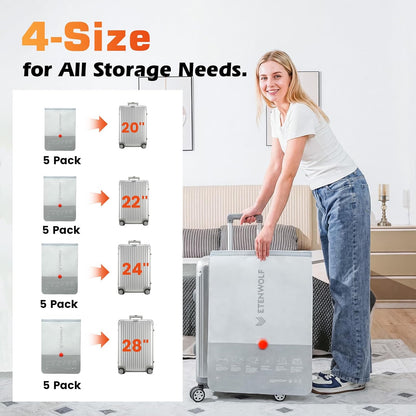 15 Pack Reusable Vacuum Storage Bags for Travel with Rechargeable Air Pump,Vacuum Compression Packing Seal for Clothes, Blankets, Seasonal Storage,Carry-On Space Saver Bags in 3 Sizes