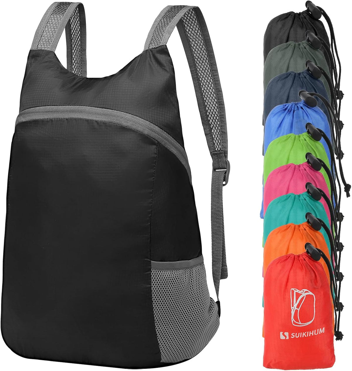 20L Ultra Hiking-Daypack Lightweight Foldable Travel Packable Backpack for Camping Cycling Outdoor, Navy Blue