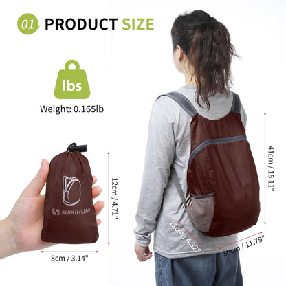 20L Ultra Hiking-Daypack Lightweight Foldable Travel Packable Backpack for Camping Cycling Outdoor, Navy Blue