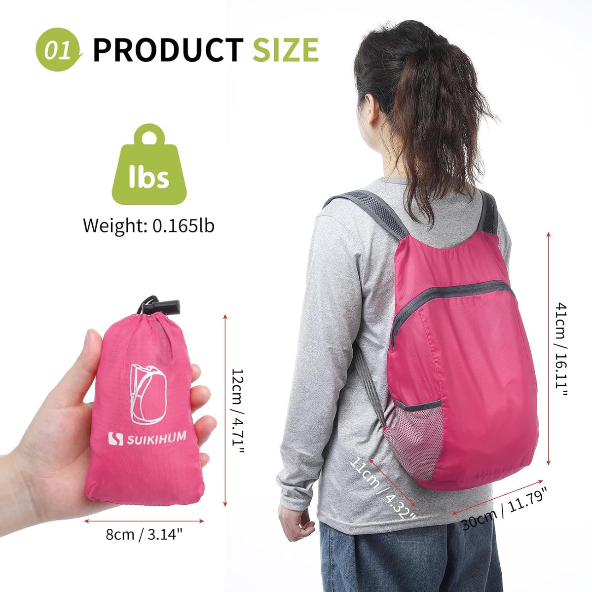 20L Ultra Hiking-Daypack Lightweight Foldable Travel Packable Backpack for Camping Cycling Outdoor, Navy Blue