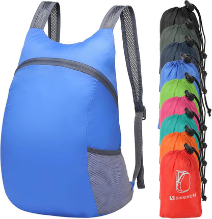 20L Ultra Hiking-Daypack Lightweight Foldable Travel Packable Backpack for Camping Cycling Outdoor, Navy Blue