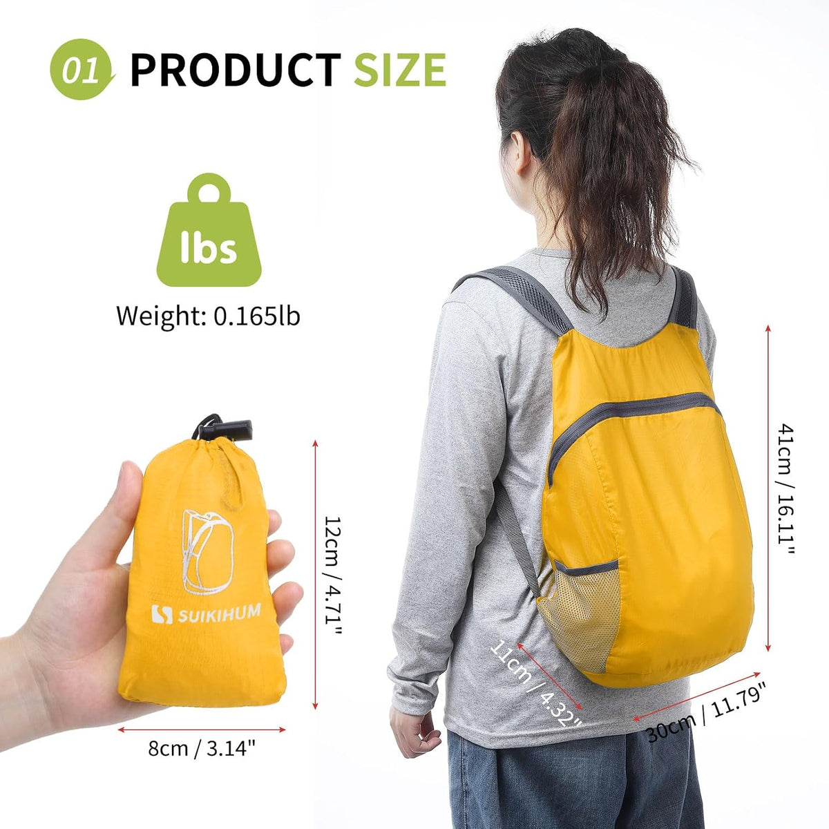 20L Ultra Hiking-Daypack Lightweight Foldable Travel Packable Backpack for Camping Cycling Outdoor, Navy Blue