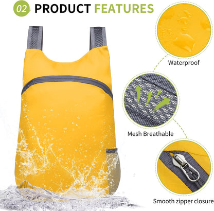 20L Ultra Hiking-Daypack Lightweight Foldable Travel Packable Backpack for Camping Cycling Outdoor, Navy Blue