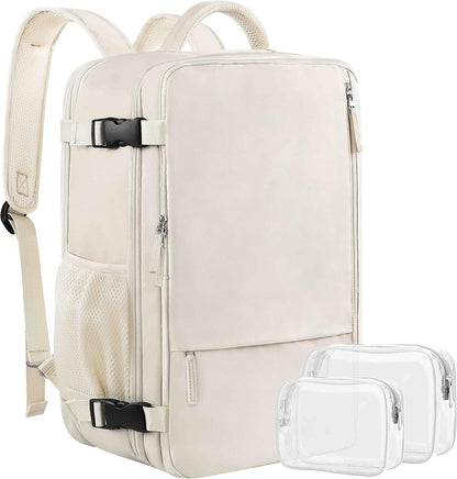 Large Expandable Travel Backpack for Men and Women, 17 Inch Laptop, Waterproof, Casual, College Bookbag, Backpack for Women, as Person Item Flight Approved