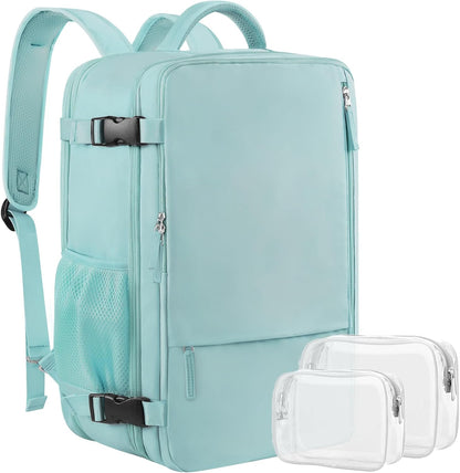 Large Expandable Travel Backpack for Men and Women, 17 Inch Laptop, Waterproof, Casual, College Bookbag, Backpack for Women, as Person Item Flight Approved