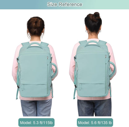 Large Expandable Travel Backpack for Men and Women, 17 Inch Laptop, Waterproof, Casual, College Bookbag, Backpack for Women, as Person Item Flight Approved