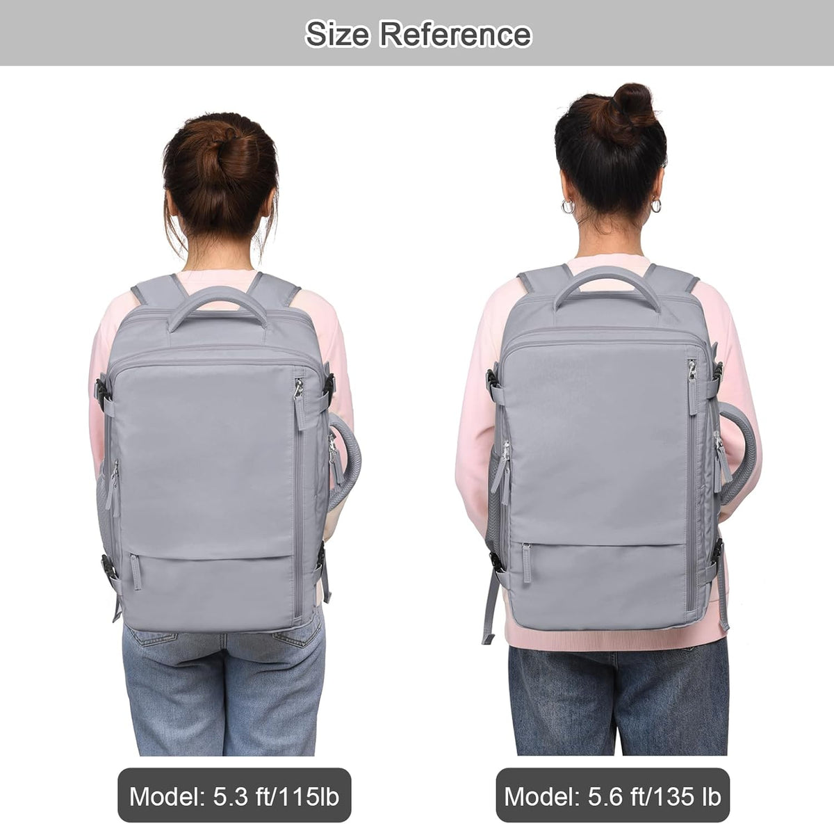Large Expandable Travel Backpack for Men and Women, 17 Inch Laptop, Waterproof, Casual, College Bookbag, Backpack for Women, as Person Item Flight Approved